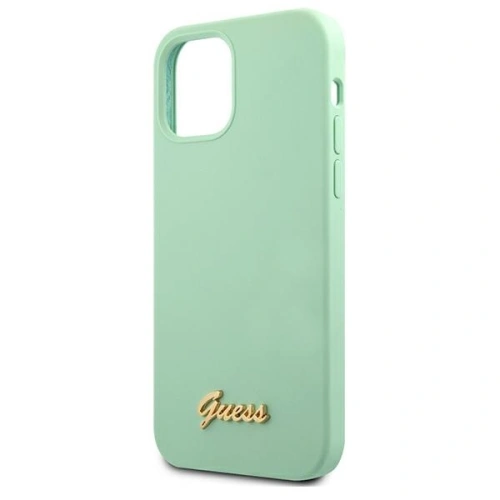 Kup Etui Guess GUHCP12LLSLMGGN Apple iPhone 12 Pro Max zielony/green hardcase Metal Logo Script - GUE832GRN - {ean13} - Sklep Home Screen