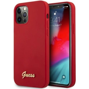 Kup Etui Guess GUHCP12LLSLMGRE Apple iPhone 12 Pro Max czerwony/red hardcase Metal Logo Script - GUE833RED - {ean13} - Sklep Home Screen