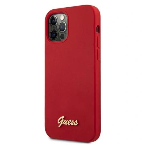 Kup Etui Guess GUHCP12LLSLMGRE Apple iPhone 12 Pro Max czerwony/red hardcase Metal Logo Script - GUE833RED - {ean13} - Sklep Home Screen