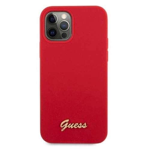 Kup Etui Guess GUHCP12LLSLMGRE Apple iPhone 12 Pro Max czerwony/red hardcase Metal Logo Script - GUE833RED - {ean13} - Sklep Home Screen