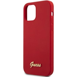 Buy Guess GUHCP12LLSLMGRE Apple iPhone 12 Pro Max red hardcase Metal Logo Script - GUE833RED - {ean13} - Home Screen Store Europe