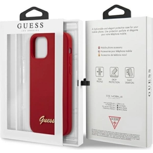 Buy Guess GUHCP12LLSLMGRE Apple iPhone 12 Pro Max red hardcase Metal Logo Script - GUE833RED - {ean13} - Home Screen Store Europe