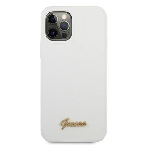 Kup Etui Guess GUHCP12LLSLMGWH Apple iPhone 12 Pro Max bílý/white hardcase Metal Logo Script - GUE834WHT - {ean13} - Sklep Home Screen