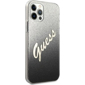 Buy Guess GUHCP12LPCUGLSBK Apple iPhone 12 Pro Max black hardcase Glitter Gradient Script - GUE835BLK - {ean13} - Home Screen Store Europe