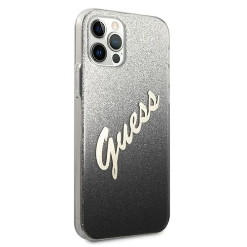 Kup Guess Apple Tasche GUHCP12LPCUGLSBK iPhone 12 Pro Max schwarz/schwarz Hartschale Glitter Gradient Script - GUE835BLK - {ean13} - Sklep Home Screen
