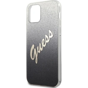 Buy Guess GUHCP12LPCUGLSBK Apple iPhone 12 Pro Max black hardcase Glitter Gradient Script - GUE835BLK - {ean13} - Home Screen Store Europe