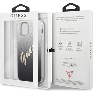 Kup Etui Guess GUHCP12LPCUGLSBK Apple iPhone 12 Pro Max czarny/black hardcase Glitter Gradient Script - GUE835BLK - {ean13} - Sklep Home Screen