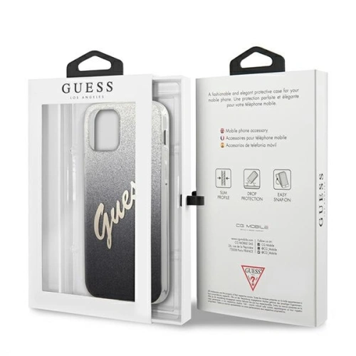 Kup Guess Apple Tasche GUHCP12LPCUGLSBK iPhone 12 Pro Max schwarz/schwarz Hartschale Glitter Gradient Script - GUE835BLK - {ean13} - Sklep Home Screen