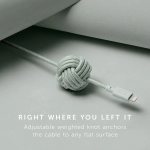 Kup Cablul Native Union Night Cable Lightning cu nod, 3m (sage) - NTU053SAGE - {ean13} - Sklep Home Screen