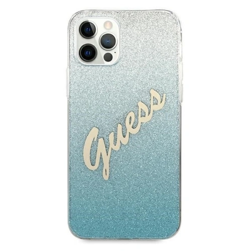 Kup Etui Guess GUHCP12LPCUGLSBL Apple iPhone 12 Pro Max niebieski/blue hardcase Glitter Gradient Script - GUE836BLU - {ean13} - Sklep Home Screen