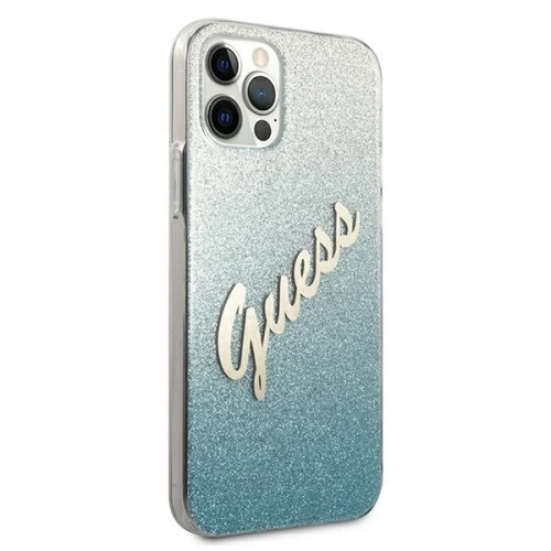 Kup Etui Guess GUHCP12LPCUGLSBL Apple iPhone 12 Pro Max niebieski/blue hardcase Glitter Gradient Script - GUE836BLU - {ean13} - Sklep Home Screen
