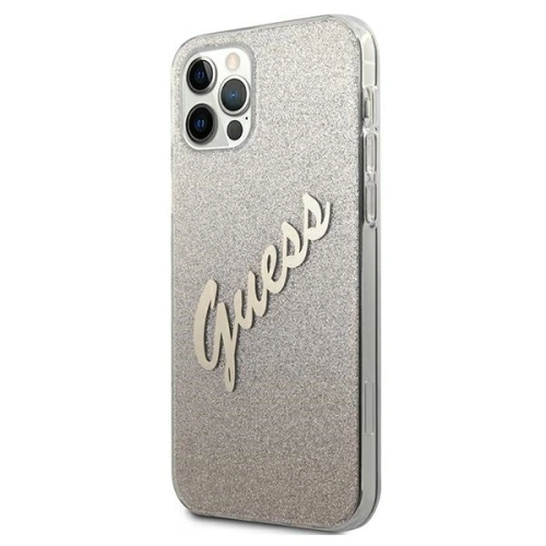 Kup Etui Guess GUHCP12LPCUGLSGO Apple iPhone 12 Pro Max aurie/gold hardcase Glitter Gradient Script - GUE837GLD - {ean13} - Sklep Home Screen