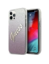 Guess GUHCP12LPCUGLSPI Apple iPhone 12 Pro Max pink hardcase Glitter Gradient Script