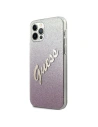 Buy Guess GUHCP12LPCUGLSPI Apple iPhone 12 Pro Max pink hardcase Glitter Gradient Script - GUE838PNK - {ean13} - Home Screen Store Europe