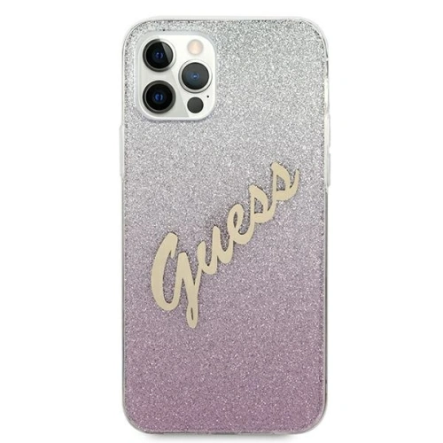 Kup Etui Guess GUHCP12LPCUGLSPI Apple iPhone 12 Pro Max różowy/pink hardcase Glitter Gradient Script - GUE838PNK - {ean13} - Sklep Home Screen
