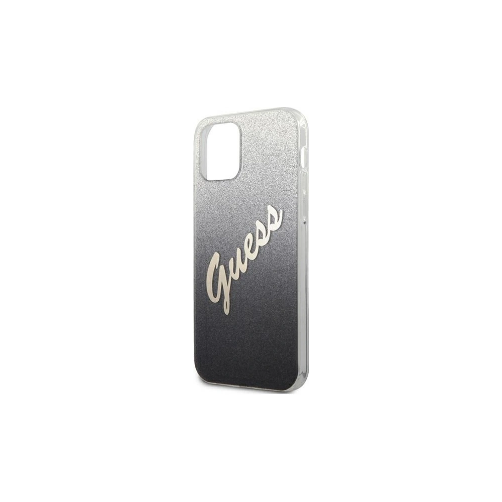 Etui Guess GUHCP12MPCUGLSBK Apple iPhone 12/12 Pro czarny/black hardcase Glitter Gradient Script