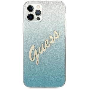 Kup Etui Guess GUHCP12MPCUGLSBL Apple iPhone 12/12 Pro kék/kék kemény tok Glitter Gradient Script - GUE849BLU - {ean13} - Sklep Home Screen