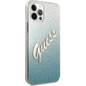 Kup Etui Guess GUHCP12MPCUGLSBL Apple iPhone 12/12 Pro kék/kék kemény tok Glitter Gradient Script - GUE849BLU - {ean13} - Sklep Home Screen