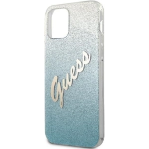 Kup Etui Guess GUHCP12MPCUGLSBL Apple iPhone 12/12 Pro kék/kék kemény tok Glitter Gradient Script - GUE849BLU - {ean13} - Sklep Home Screen