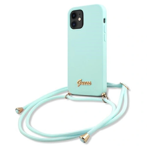 Kup Etui Guess GUHCP12SLSCLMGLB Apple iPhone 12 mini világoskék/light blue hardcase Fém logó zsinór - GUE853BLU - {ean13} - Sklep Home Screen