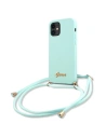 Etui Guess GUHCP12SLSCLMGLB Apple iPhone 12 mini jasně modrý/light blue hardcase Metal Logo Cord