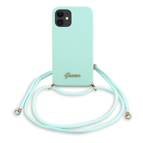 Kup Guess Apple Tasche GUHCP12SLSCLMGLB iPhone 12 mini hellblau/hellblau Hardcase Metall Logo Cord - GUE853BLU - {ean13} - Sklep Home Screen