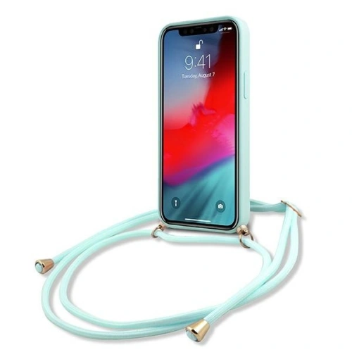 Kup Etui Guess GUHCP12SLSCLMGLB Apple iPhone 12 mini világoskék/light blue hardcase Fém logó zsinór - GUE853BLU - {ean13} - Sklep Home Screen