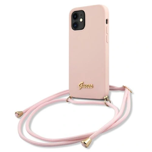 Kup Etui Guess GUHCP12SLSCLMGLP Apple iPhone 12 mini růžový/pink hardcase Metal Logo Cord - GUE854PNK - {ean13} - Sklep Home Screen