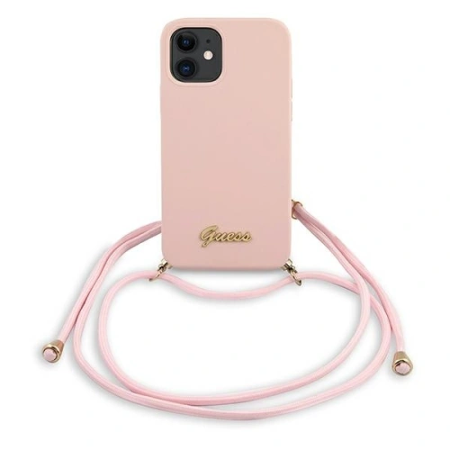Kup Etui Guess GUHCP12SLSCLMGLP Apple iPhone 12 mini růžový/pink hardcase Metal Logo Cord - GUE854PNK - {ean13} - Sklep Home Screen