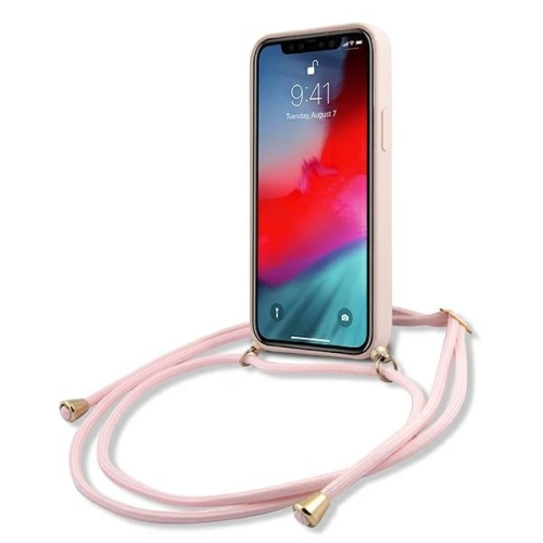 Kup Etui Guess GUHCP12SLSCLMGLP Apple iPhone 12 mini růžový/pink hardcase Metal Logo Cord - GUE854PNK - {ean13} - Sklep Home Screen