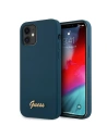 Kup Etui Guess GUHCP12SLSLMGBL Apple iPhone 12 mini albastru/blue hardcase Metal Logo Script - GUE855BLU - {ean13} - Sklep Home Screen
