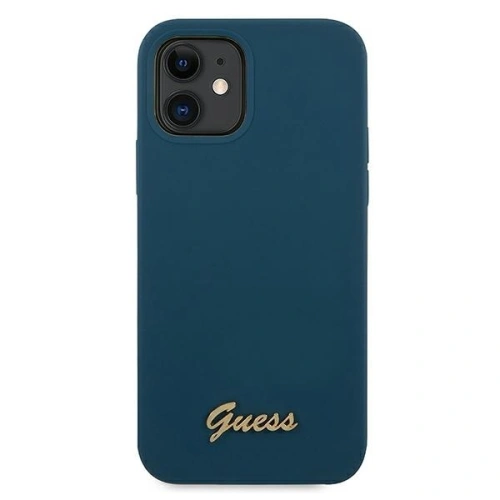 Kup Etui Guess GUHCP12SLSLMGBL Apple iPhone 12 mini kék/kék kemény tok Fém logó felirat - GUE855BLU - {ean13} - Sklep Home Screen