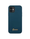 Kup Guess Apple Tasche GUHCP12SLSLMGBL iPhone 12 mini blau/blau Hartschale Metall Logo Script - GUE855BLU - {ean13} - Sklep Home Screen