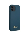 Kup Guess Apple Tasche GUHCP12SLSLMGBL iPhone 12 mini blau/blau Hartschale Metall Logo Script - GUE855BLU - {ean13} - Sklep Home Screen