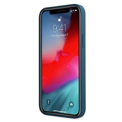 Kup Etui Guess GUHCP12SLSLMGBL Apple iPhone 12 mini albastru/blue hardcase Metal Logo Script - GUE855BLU - {ean13} - Sklep Home Screen