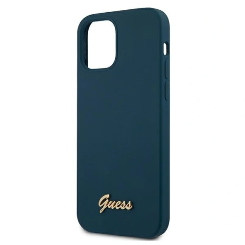 Kup Guess Apple Tasche GUHCP12SLSLMGBL iPhone 12 mini blau/blau Hartschale Metall Logo Script - GUE855BLU - {ean13} - Sklep Home Screen