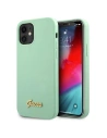 Etui Guess GUHCP12SLSLMGGN Apple iPhone 12 mini zöld/green hardcase Metal Logo Script