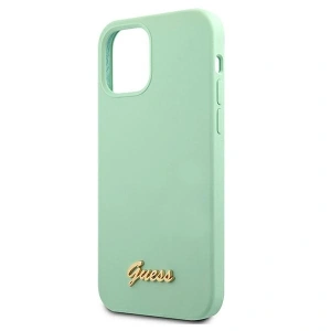 Kup Etui Guess GUHCP12SLSLMGGN Apple iPhone 12 mini zielony/green hardcase Metal Logo Script - GUE856GRN - {ean13} - Sklep Home Screen