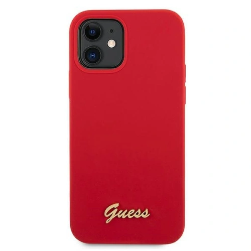 Kup Etui Guess GUHCP12SLSLMGRE Apple iPhone 12 mini czerwony/red hardcase Metal Logo Script - GUE857RED - {ean13} - Sklep Home Screen