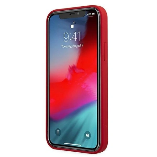 Kup Etui Guess GUHCP12SLSLMGRE Apple iPhone 12 mini czerwony/red hardcase Metal Logo Script - GUE857RED - {ean13} - Sklep Home Screen