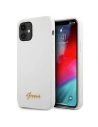 Etui Guess GUHCP12SLSLMGWH Apple iPhone 12 mini bílý/white hardcase Metal Logo Script