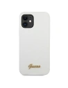 Kup Guess Apple Tasche GUHCP12SLSLMGWH iPhone 12 mini weiß/weiß Hartschale Metall Logo Script - GUE858WHT - {ean13} - Sklep Home Screen