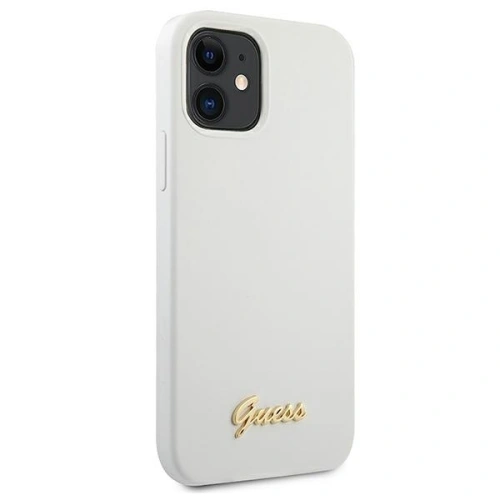 Kup Guess Apple Tasche GUHCP12SLSLMGWH iPhone 12 mini weiß/weiß Hartschale Metall Logo Script - GUE858WHT - {ean13} - Sklep Home Screen