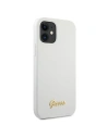 Kup Guess Apple Tasche GUHCP12SLSLMGWH iPhone 12 mini weiß/weiß Hartschale Metall Logo Script - GUE858WHT - {ean13} - Sklep Home Screen