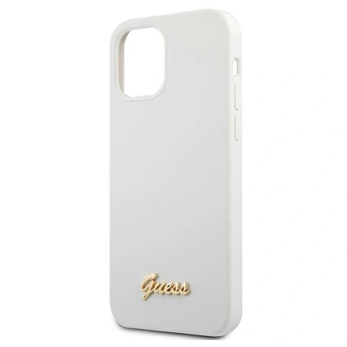 Kup Guess Apple Tasche GUHCP12SLSLMGWH iPhone 12 mini weiß/weiß Hartschale Metall Logo Script - GUE858WHT - {ean13} - Sklep Home Screen
