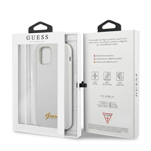Kup Guess Apple Tasche GUHCP12SLSLMGWH iPhone 12 mini weiß/weiß Hartschale Metall Logo Script - GUE858WHT - {ean13} - Sklep Home Screen