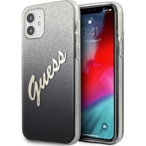 Kup Etui Guess GUHCP12SPCUGLSBK Apple iPhone 12 mini negru/black hardcase Glitter Gradient Script - GUE859BLK - {ean13} - Sklep Home Screen