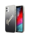 Guess Apple Tasche GUHCP12SPCUGLSBK iPhone 12 mini schwarz/schwarz Hardcase Glitter Gradient Script