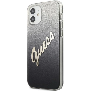 Kup Etui Guess GUHCP12SPCUGLSBK Apple iPhone 12 mini czarny/black hardcase Glitter Gradient Script - GUE859BLK - {ean13} - Sklep Home Screen