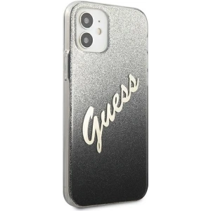 Kup Etui Guess GUHCP12SPCUGLSBK Apple iPhone 12 mini czarny/black hardcase Glitter Gradient Script - GUE859BLK - {ean13} - Sklep Home Screen